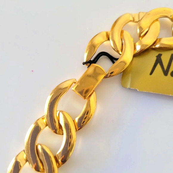 Vintage Napier Necklace • Goldtone • Chainlink • Choker • New w/ Tags - Picture 4 of 5